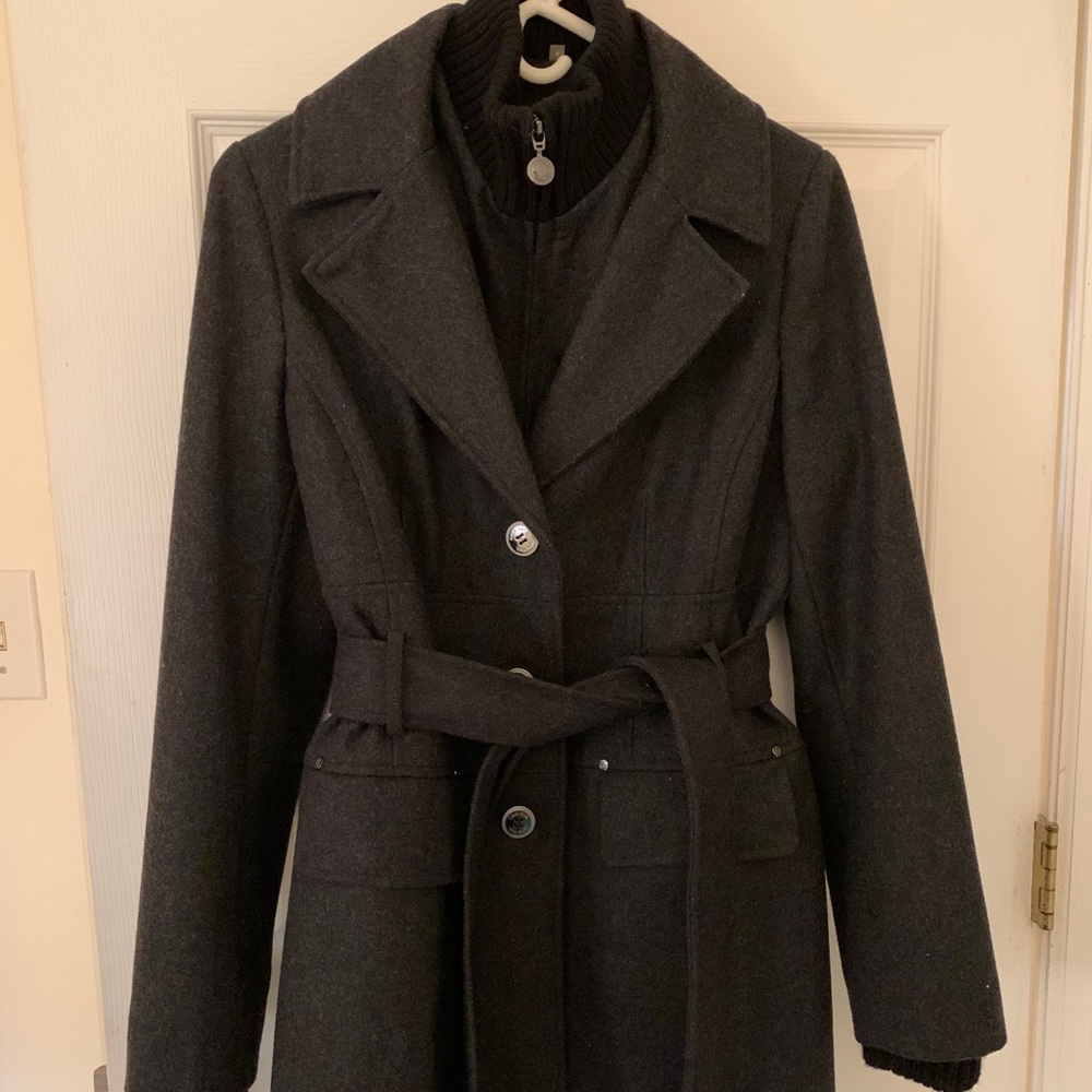 Calvin Klein Designer Coat Jacket Black LIKE NEW